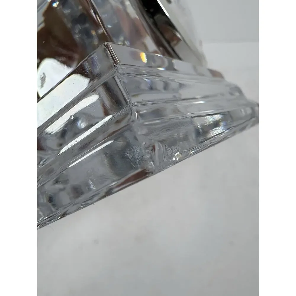 Lenox Crystal Quartz Mantel Desk Clock Made Germany Untested Chip Damage